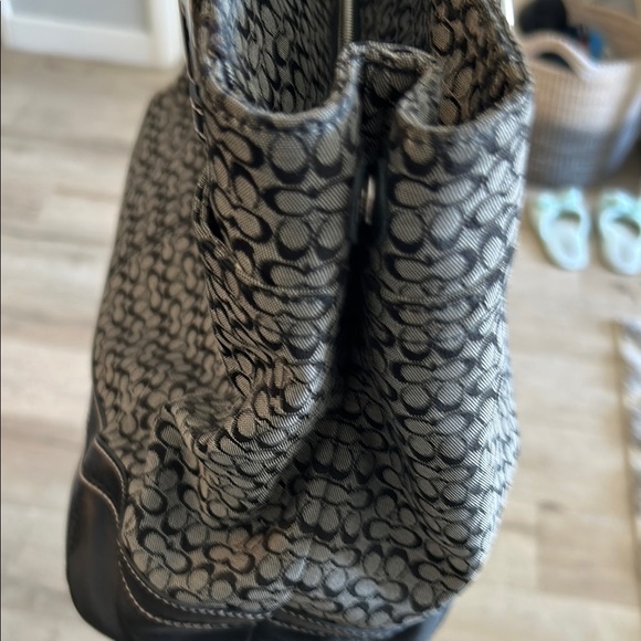 Coach Black and Gray Jacquard Tote - Picture 7 of 7
